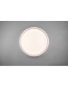 Lampada Rotonda Soffitto Legno Bianco Led 38w Dimmer Monte Trio Lighting