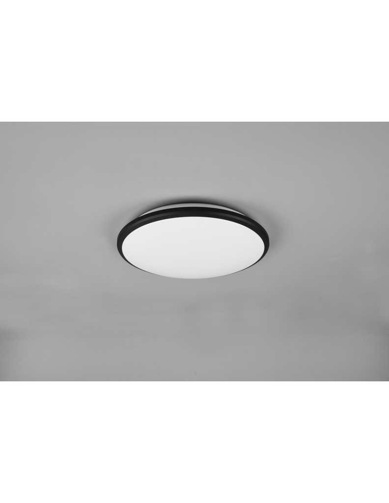 Lampada Rotonda Soffitto Parete Moderna Led Dimmer Limbus Nero Trio Lighting