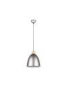 Lampada Sospensione Cucina Jagger Metallo Nichel Inserto Legno Trio Lighting