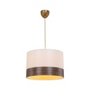 Lampada a sospensione Alfina tessuto bianco fascia effetto legno ASZ1668 EFFEZ