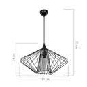 Lampada a sospensione Arona ASZ1360 filo metallico nero