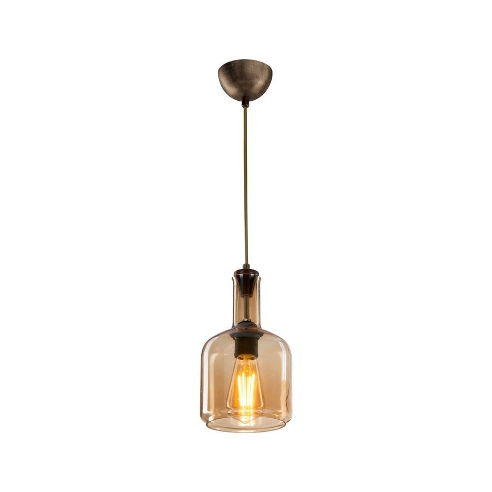 Lampada a sospensione Boston MDL3554 con diffusore vetro fumè EFFEZ