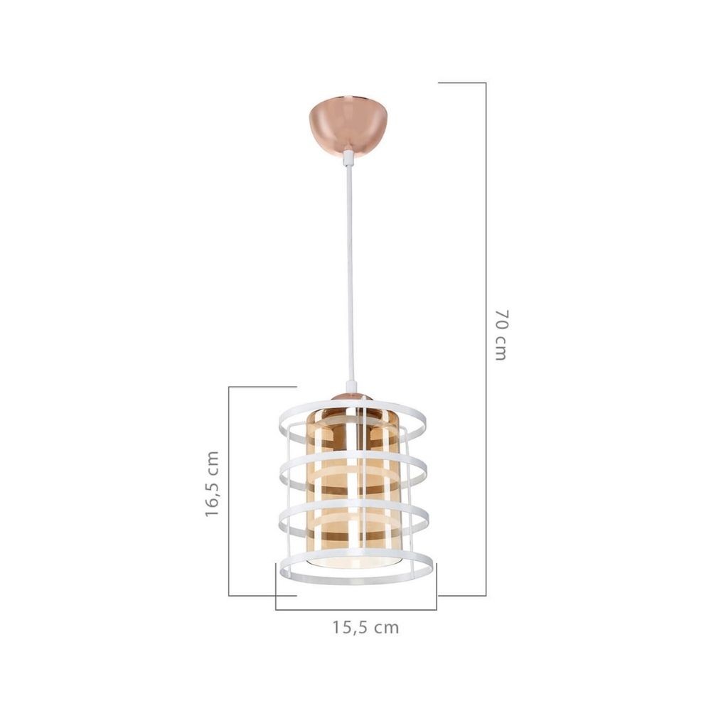 Lampada a sospensione Mira ASZ1261 metallo bianco