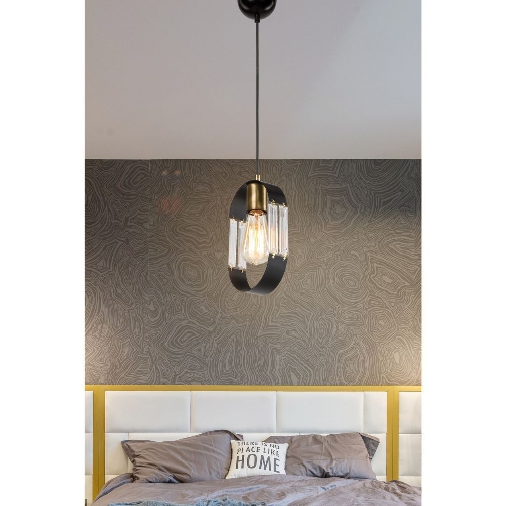 Lampada a sospensione Nova ASZ1136 pendente nero