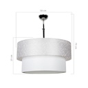 Lampada a sospensione Polo MDL2749 in tessuto grigio