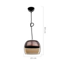 Lampada a sospensione Punto ASZ0856 diffusore bicchiere rovesciato EFFEZ