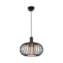 Lampada a sospensione Terla MDL3674 con struttura in ferro e diffusore in vetro EFFEZ