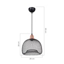 Lampada a sospensione metallo traforato nero Arenda MDL4323