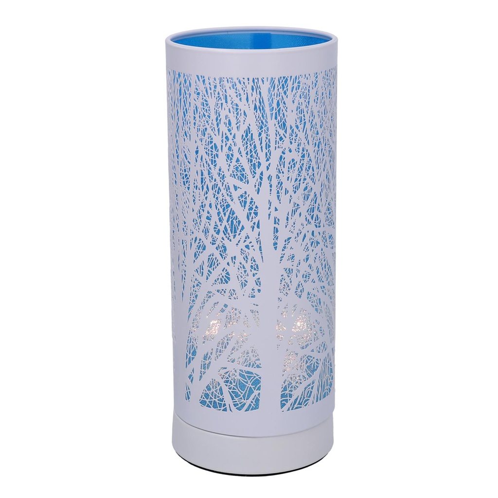 Lampada aroma metallo touch blu cmø10h26