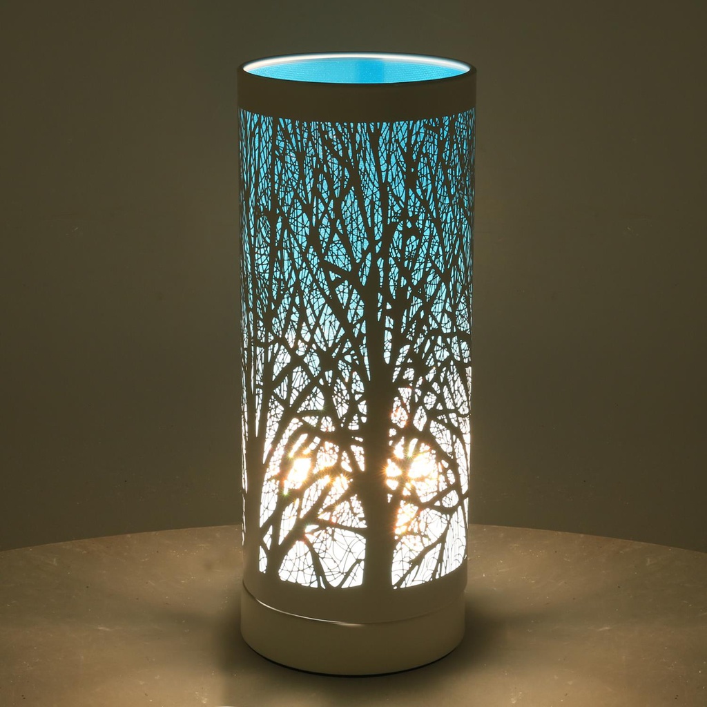Lampada aroma metallo touch blu cmø10h26