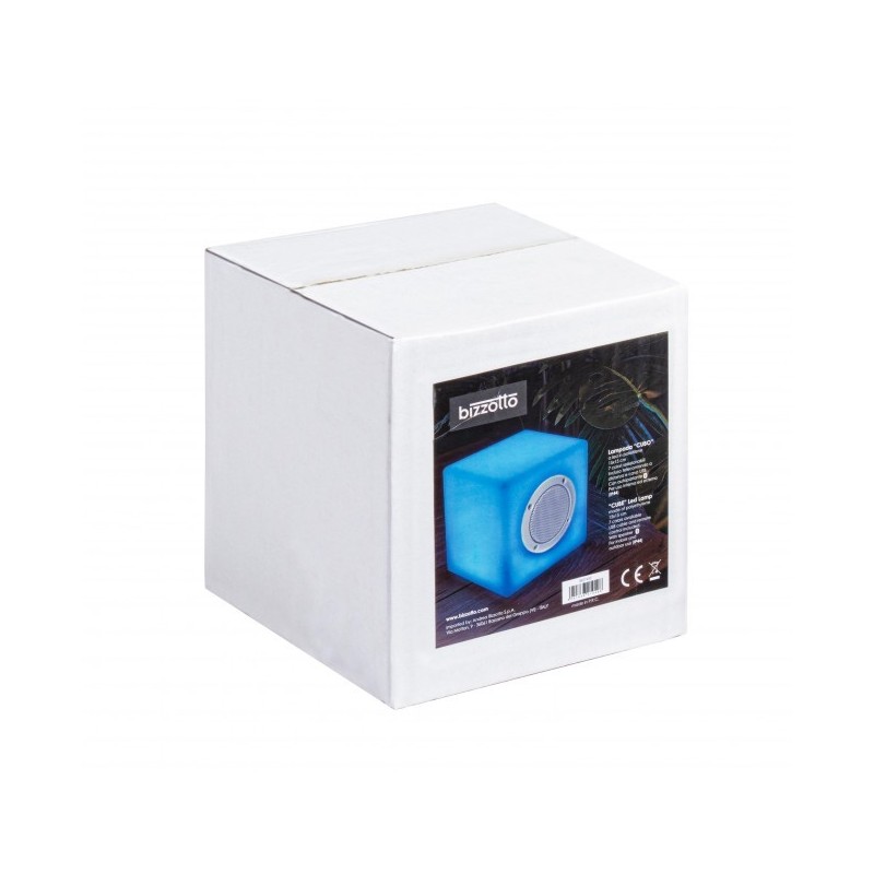 Lampada da Giardino a LED Cubo Speaker in Polietilene 15x15cm