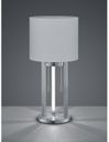Lampada da Tavolo Tandori Nichel Paralume Bianco Ø25 cm Trio Lighting