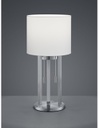 Lampada da Tavolo Tandori Nichel Paralume Bianco Ø25 cm Trio Lighting