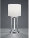 Lampada da Tavolo Tandori Nichel Paralume Bianco Ø25 cm Trio Lighting