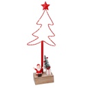 Albero metallo led con babbo natale rosso cm7x15h39