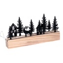 Albero metallo led nero cm20x4h11
