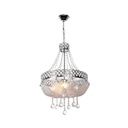 Lampada da soffitto Sare MDL3550 argento vetro decorato e pietre effetto cristallo