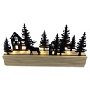 Albero metallo led nero cm20x4h11