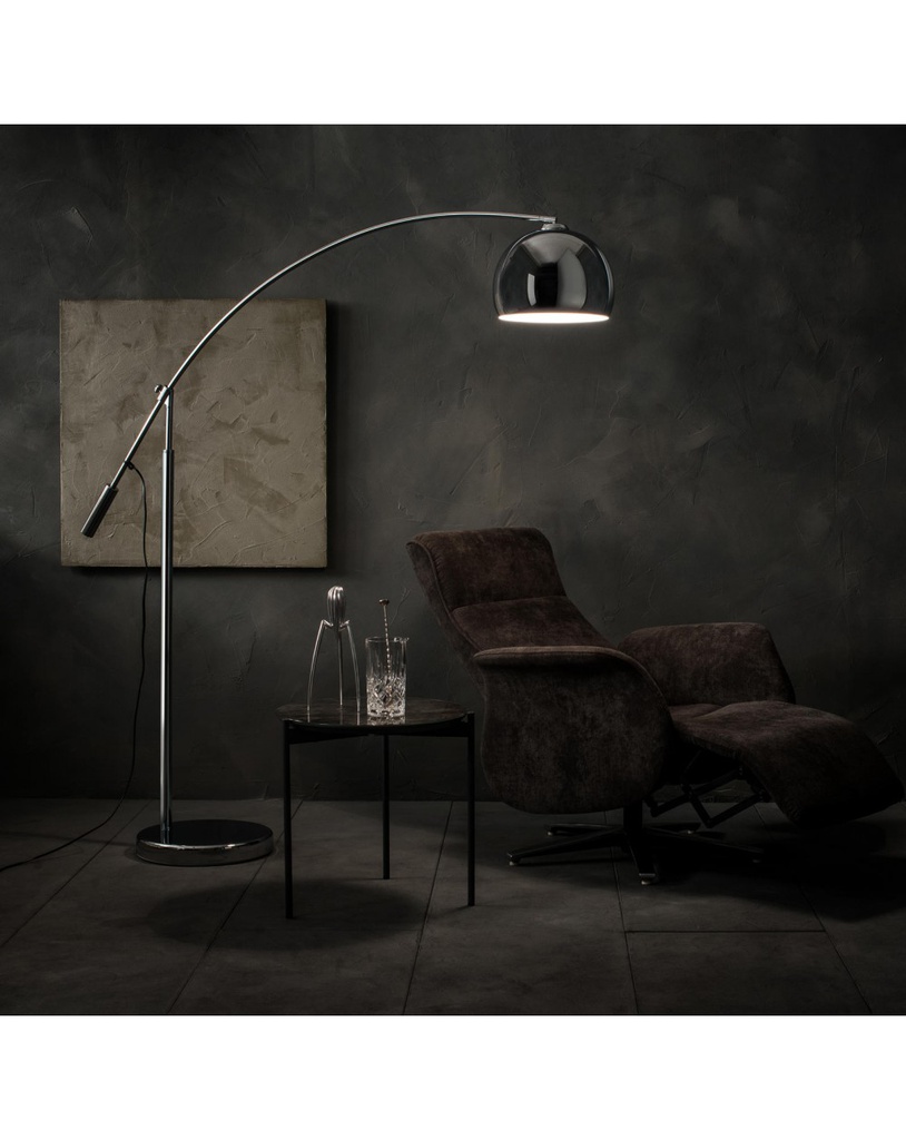Lampada da terra Manhattan in metallo grigio STS