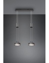 Lampadario Isola Doppio Disco Led Sospeso Franklin Antracite Trio Lighting