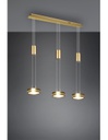 Lampadario Moderno Led 3 Dischi Ottone Franklin Trio Lighting
