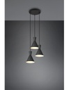 Lampadario Rotondo Enzo 3xE27 Nero Opaco Trio Lighting