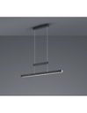 Lampadario Ufficio Moderno Trajan Doppio Led Touch Dimmer Nero E Ottone Trio Lighting