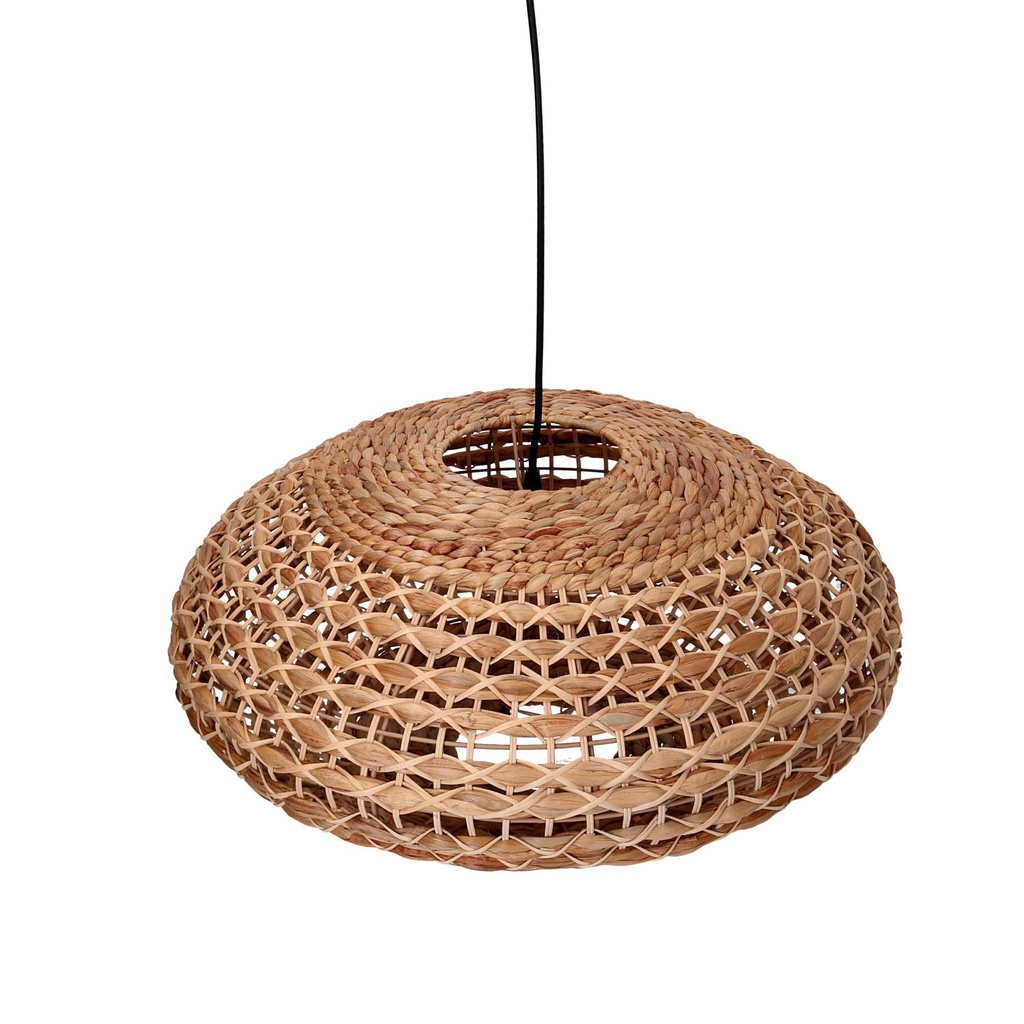 Lampadario rattan naturale con attacco cm ø60h29