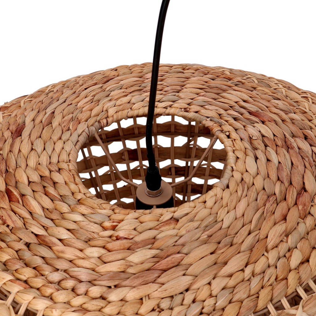 Lampadario rattan naturale con attacco cm ø60h29