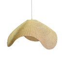 Lampadario rattan sbiancato con attaccocm61x60h31