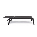 Lettino alto in alluminio con ruote Hilde antracite 32h cm iperbriko