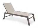 Lettino alto in alluminio con ruote Hilde coffee