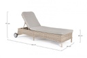Lettino con Cuscino con Ruote Jupiter New  Cod.0660342