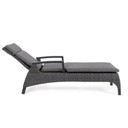 Lettino con cuscini Britton antracite  cm 205
