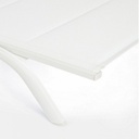Lettino in alluminio con ruote Cleopas bianco-bianco