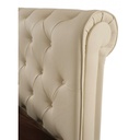 Letto matrimoniale c- contenitore in ecopelle Crema 180x223xh.120 cm
