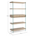 Libreria 4 ripiani e due cassetti Line Kenya 90x39x180h cm