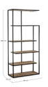 Libreria 5 piani in metallo stile industriale