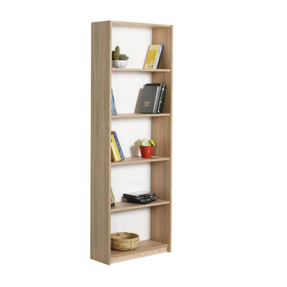 Libreria a 5 ripiani colore sonoma