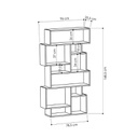 Libreria orizzontale bifacciale tortora Karmato   96x25,5xh.168,5 cm cm (KARMATOTORTORA-MKT02131507)