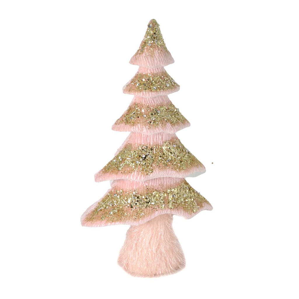 Albero tessuto rosa cm23x11h42
