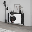 Madia Gora 110x35.6x82 cm Struttura Bendir e Ante Bianco