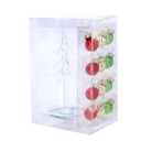 Albero vetro trasparente con sfere cm11,7x8,7h17