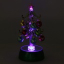 Albero vetro verde con sfere cm12x10h19