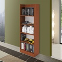 Mobile Libreria Noce Antico in legno nobilitato 6 ripiani H180x64x29 cm (ALESSIA)