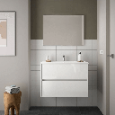 Mobile bagno sospeso Tovel bianco lucido 80x46x54 H EFFEZ