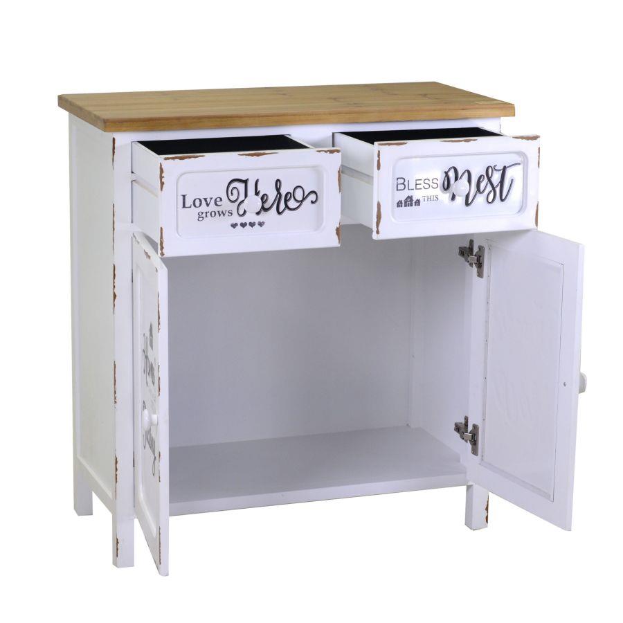 Mobile breslavia 2 ante + 2 cassetti cm 80x38