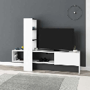 Mobile porta TV Troya bianco antracite con anta a ribalta EFFEZ
