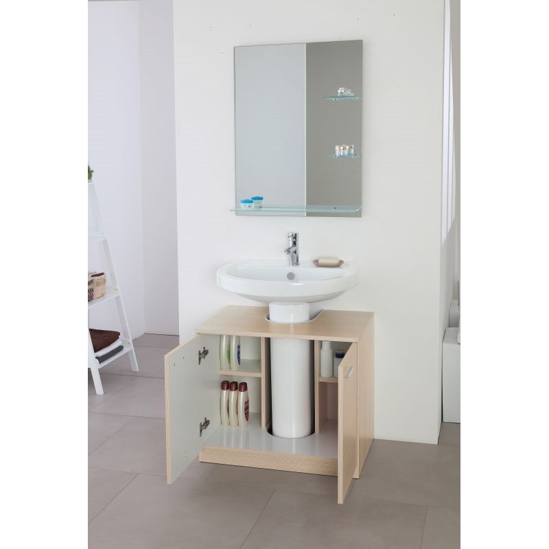 Mobile sotto lavabo due ante Larice 70x45x h60 cm