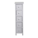 Mobiletto Eleonora bianco 5 cassetti cm 25x28h92